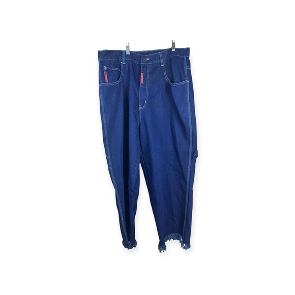 Iceberg Ice history utility dark blue denim withfrayed hem Size 40